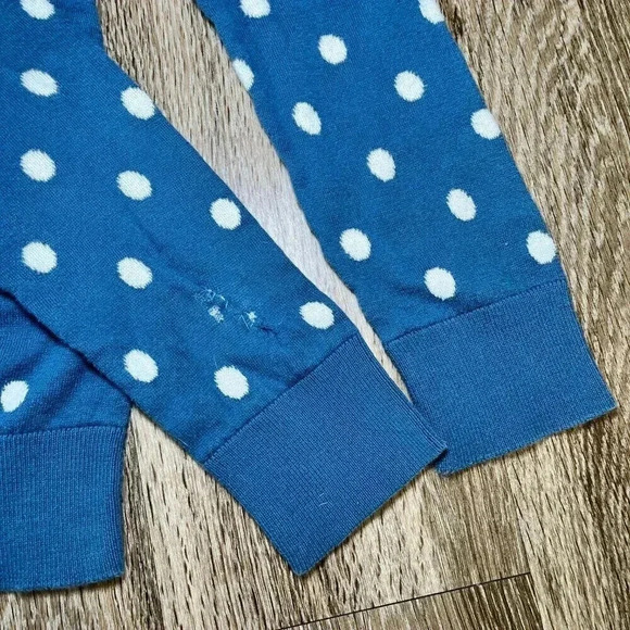 Womens LOFT Blue Polka Dot Sweater - M - Picture 4 of 8